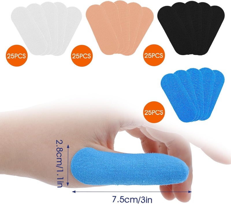 Larrel 100PCS Bowling Tape, 2.5x7cm/1x2.8inch Bowling Finger Tape, 4 Colors Bowling-Ball Thumb Tapes, Bowler Protective Tapes for Women and Men, Bowling-Accessories for Bowlers Exercise Sport - Image 2